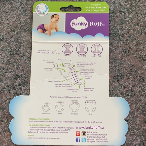 Funky Fluff Cloth Diaper Shells - Picture 3 of 3